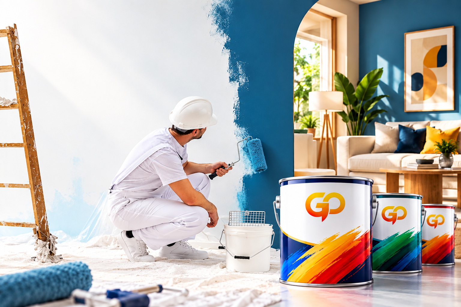 Elegant home interior showcasing Golden Paints paint quality